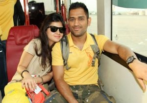 MS Dhoni and Sakshi Dhoni