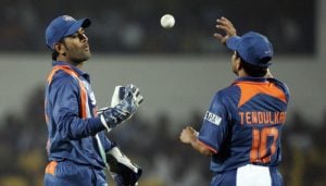 MS Dhoni and Sachin Tendulkar